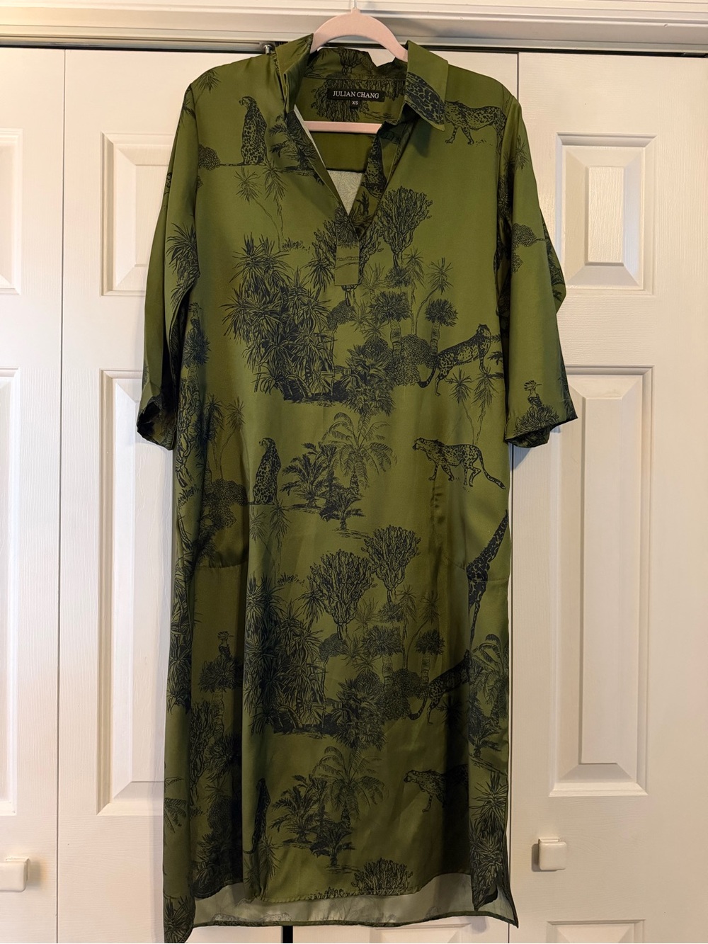 Julian Chang Silk Midi Dress
